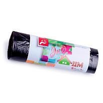 Мешки для мусора 30 л, черные, в рулоне 20 шт., ПНД, 6 мкм, 600х500 мм, Концепция Быта ЭкоДом, 601348 в Саранске