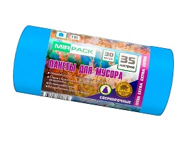 Мешки для мусора 35 л, ароматизированные, синие, в рулоне 30 шт., ПНД, 12 мкм, 640х500 мм, EXTRA, 3530661 в Саранске