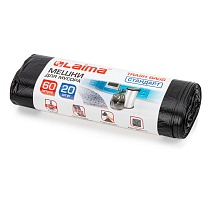 Мешки для мусора 60 л, черные, в рулоне 20 шт., ПНД, 10 мкм, 700х600 мм, LAIMA, 601381 в Саранске Мешки для мусора 60 л, черные, в рулоне 20 шт., ПНД, 10 мкм, 700х600 мм, LAIMA, 601381 в Саранске