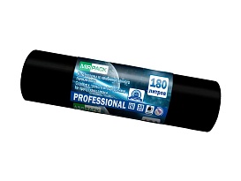 Мешки для мусора 180 л, ароматизированные, черные, в рулоне 10 шт., ПВД, 30 мкм, 1100х930 мм, PROFESSIONAL, 1801044 в Саранске