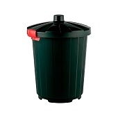 Мусорный бак с крышкой 105 л темно-зеленый