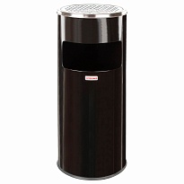 Урна с пепельницей 27 л, нержавеющая сталь, черная, LAIMA PROFESSIONAL в Саранске Урна с пепельницей 27 л, нержавеющая сталь, черная, LAIMA PROFESSIONAL в Саранске