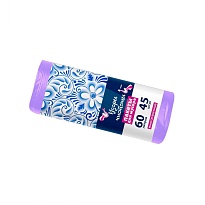 Мешки для мусора 60 л, сиреневые, в рулоне 45 шт., ПНД, 8 мкм, 700х600 мм, Узоры Чистоты, МУ4244 (МН 60-45сир) в Саранске Мешки для мусора 60 л, сиреневые, в рулоне 45 шт., ПНД, 8 мкм, 700х600 мм, Узоры Чистоты, МУ4244 (МН 60-45сир) в Саранске