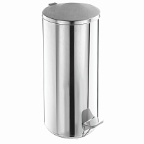 Урна для мусора с педалью, усиленное, Титан, 50 л, кольцо под мешок, нержавеющая сталь, хром в Саранске Урна для мусора с педалью, усиленное, Титан, 50 л, кольцо под мешок, нержавеющая сталь, хром в Саранске
