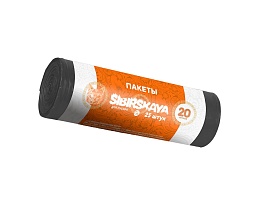 Мешки для мусора 20 л, черные, в рулоне 25 шт., ПНД, 6 мкм, 420х450 мм, SIBIRSKAYA, 101-001 S в Саранске
