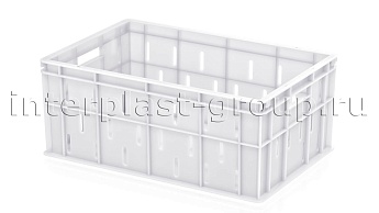 Ящик для молока, мяса, овощей и фруктов малая перфорация дно сплошное белый в Саранске