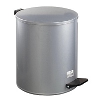 Ведро для мусора с педалью, усиленное, Титан, 15 л, серое, оцинкованная сталь в Саранске