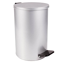Ведро для мусора с педалью, усиленное, Титан, 10 л, серое, оцинкованная сталь в Саранске