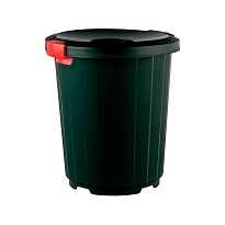 Мусорный бак с крышкой - воронкой на колесах 105 л темно-зеленый 105 темно-зеленый в Саранске