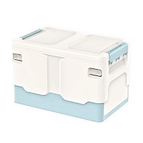 Ящик пластиковый складной белый, дно голубое, 370х240х240 мм в Саранске Ящик пластиковый складной белый, дно голубое, 370х240х240 мм в Саранске