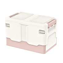 Ящик пластиковый складной белый, дно розовое, 370х240х240 мм в Саранске