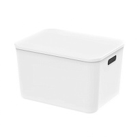 Ящик пластиковый вкладываемый белый 410х305х245 мм в Саранске Ящик пластиковый вкладываемый белый 410х305х245 мм в Саранске