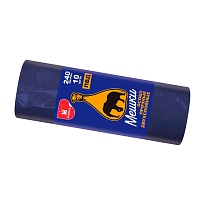Мешки для мусора 240 л, синие, рулон 10 шт., ПВД 36 мкм, 1350х900 мм, Уфа Пак, МВ1854 (МВ 240-10с) в Саранске