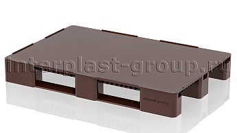 Поддон пластиковый сплошной с бортиками коричневый в Саранске