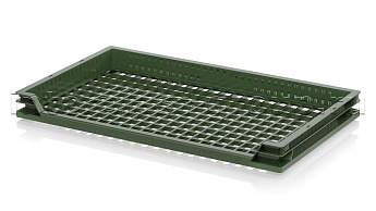 Ящик (лоток) для хлеба, овощей и фруктов трехбортный зеленый в Саранске