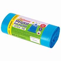 Мешки для мусора 35 л, синие, в рулоне 30 шт., ПНД, 10 мкм, 600х500 мм, Любаша, 608091 в Саранске Мешки для мусора 35 л, синие, в рулоне 30 шт., ПНД, 10 мкм, 600х500 мм, Любаша, 608091 в Саранске