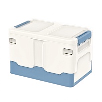 Ящик пластиковый складной белый, дно синее, 370х240х240 мм в Саранске