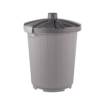 Мусорный бак с крышкой 105 л серый 105 серый в Саранске