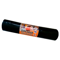 Мешки для мусора 480 л, черные, в рулоне 5 шт., ПВД, 65 мкм, 1700х1300 мм, Концепция Быта Профи, 603735 в Саранске