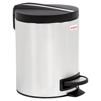 Ведро-контейнер для мусора (урна) с педалью LAIMA Modern, 5 л, матовое, нержавеющая сталь в Саранске