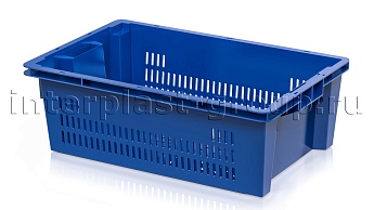 Ящик универсальный для овощей, фруктов и хлеба перфорированный синий в Саранске Ящик универсальный для овощей, фруктов и хлеба перфорированный синий в Саранске