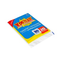 Мешки для мусора 20 л, с ручками, черные, в пачке 20 шт., ПНД, 10 мкм, 550х440 мм, Крепак, 4607075710023 в Саранске